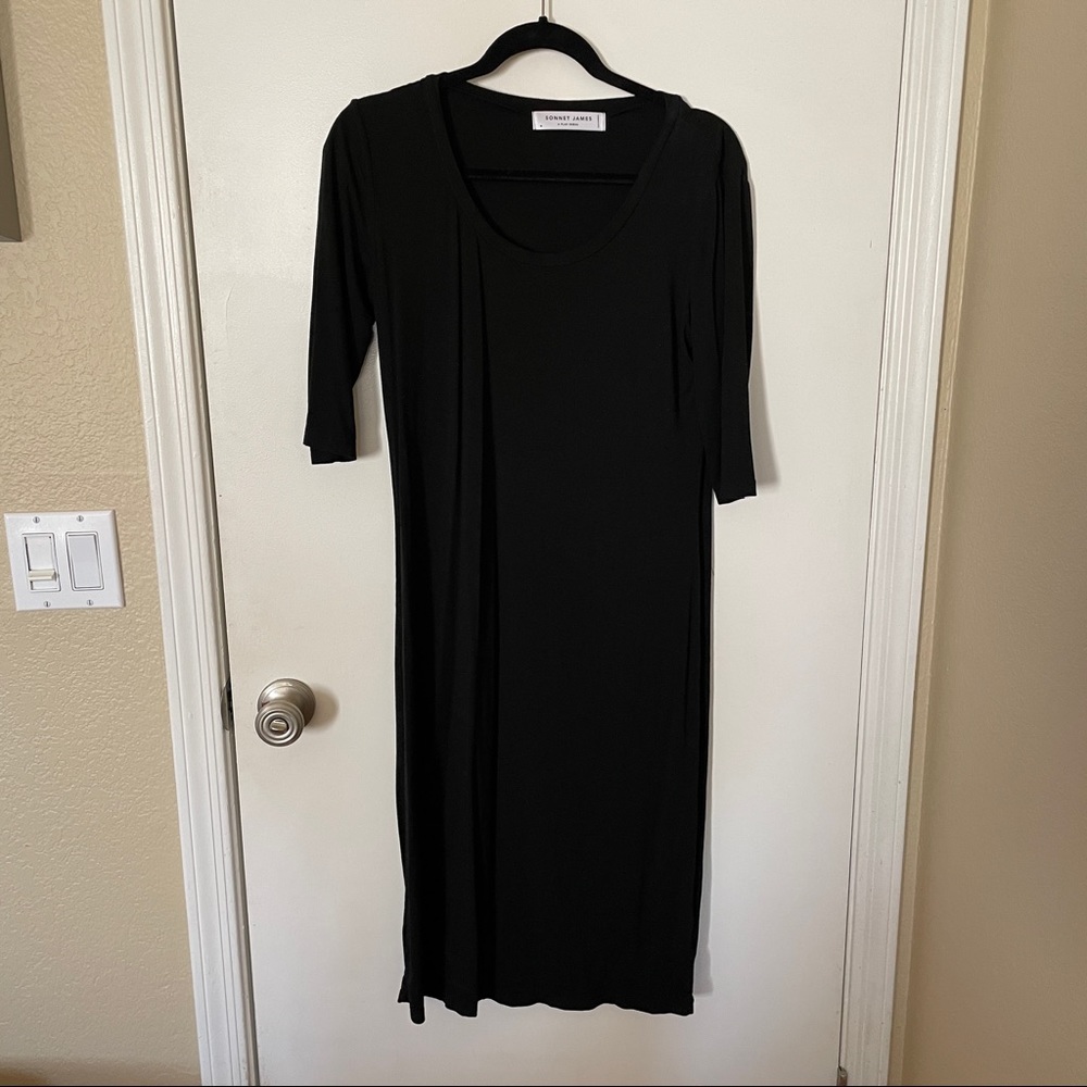 Sonnet James Black Knit Dress